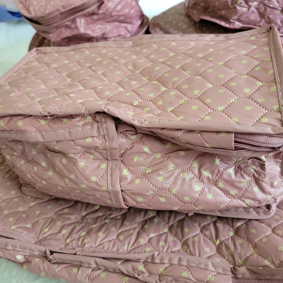 Vintage Retro Vinyl China Storage 7 Pieces Zip Closures Graduated sizes - Picture 6 of 7